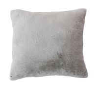 Coussin Déco Imitation Fourrure Rabbit 40x40cm Gris