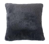 Coussin Déco Imitation Fourrure Rabbit Pop 40x40cm Anthracite