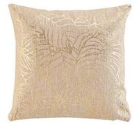douceur d'intérieur, Coussin Déhoussable (40 x 40 cm) Solea Or, Polycoton Imprimé Métallisé