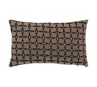 Coussin Déco Jacquard Diamant 30x50cm Marron