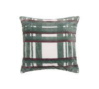 Coussin Déco Jacquard Flanelle Carré 40x40cm Vert Foncé Polyester