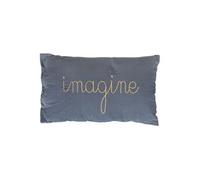 Atmosphera - Coussin déco Lili 50x30 cm Bleu gris