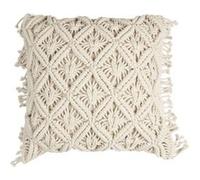 Coussin Déco Macramé "Crush" 40x40cm Beige Beige G