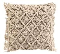 Coussin Déco Macramé Indy 40x40cm Naturel