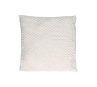 Coussin Déco Nid d'Abeille Crush 40x40cm Blanc