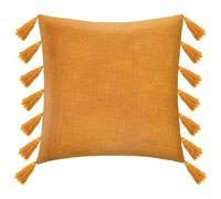 Coussin Déco Pompons Gypsy Ocre 50x50 cm