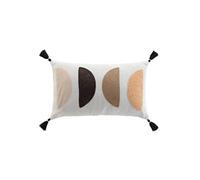 Coussin Déco Pompons "Lumis" 30x50cm Multicolore