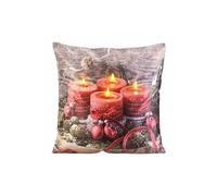 : Coussin décoratif à 4 LED avec motifs de l'Avent - 45 x 45 cm