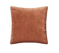 Coussin décoratif ATMOSPHERA Otto - Velours terracotta 55 x 55 cm - Déhoussable