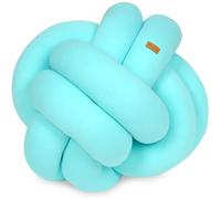Coussin décoratif avec boucles turquoises