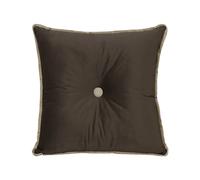 Coussin décoratif carré VERCART 50x50 cm velours tufté avec boutons