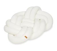Coussin décoratif crème avec motif torsadé