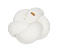 Coussin décoratif crème avec motif torsadé