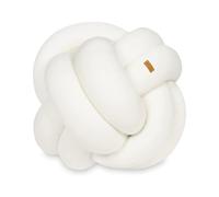 Coussin décoratif crème avec motif torsadé