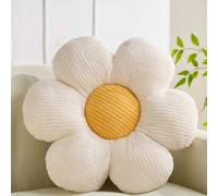 Coussin décoratif de fleurs, coussin en forme de fleurs de printemps, coussin de siège doux et mignon en fausse fourrure de lapin, convient pour la décoration de chambre de printemps, l'accent du cana