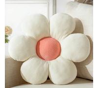 Coussin décoratif en forme de fleur, 6 pétales, coussin de siège doux et confortable, convient pour la décoration intérieure et les voyages extérieurs au printemps et en été 40 cm * 40 cm (15,7 pouces