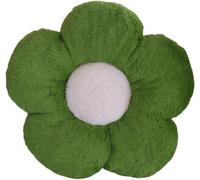 Coussin décoratif en forme de fleur, en peluche, avec rembourrage en coton – 40 x 40 cm, vert clair, pour canapé, fauteuil et voiture