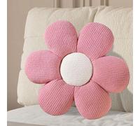 Coussin décoratif en forme de fleur Unyqoos®, 40 x 40 cm, rose – Coussin pour canapé et lit avec une forme de fleur en 3D et des pétales individuellement rembourrés, en coton PP