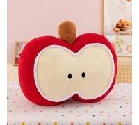 Coussin décoratif en forme de pomme - Joli coussin décoratif en peluche douce pour lit, fenêtre, siège, voiture, salon, canapé, décoration d'intérieur, cadeau adorable pour tous les âges (rouge, 40 x