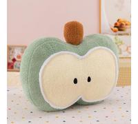 Coussin décoratif en forme de pomme - Joli coussin décoratif en peluche douce pour lit, fenêtre, siège, voiture, salon, canapé, décoration d'intérieur, cadeau adorable pour tous les âges (vert, 60 x