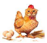 Coussin décoratif en peluche pour chat et poulet | Poussin en peluche jouet pour lit, maison, bureau, anniversaire, voyage, chambre à coucher, fille, collègue