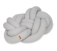 Coussin décoratif en tressage gris