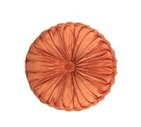Coussin décoratif en velours orange plissé pour canapé | 35 cm, coussins pour salon, décoration d'intérieur, coussin décoratif, coussin tufté à la main
