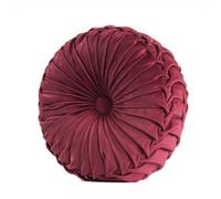 Coussin décoratif en velours roud plissé pour canapé | 35 cm, coussins pour salon, décoration d'intérieur, coussin décoratif, coussin tufté à la main