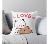 Coussin décoratif Kawaii Bubu & Dudu, motif chat mignon de dessin animé pour chambre d'enfant et décoration d'intérieur, chambre à coucher, canapé, lit, taie d'oreiller tendance (G, 60 x 60 cm)