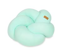 Coussin décoratif tressé menthe
