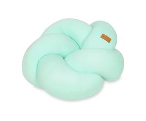 Coussin décoratif tressé menthe