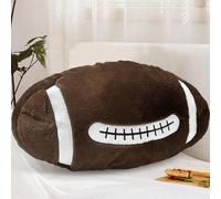 Coussin décoratif Unyqoos® en forme de ballon de rugby – extrêmement doux, idéal comme coussin décoratif pour chambre d'enfant, salon et chambre à coucher, dimensions 35 x 26 cm, rembourré en fibres d