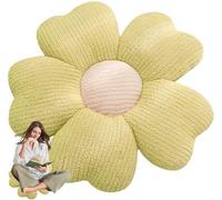 Coussin décoratif Unyqoos® en forme de fleur 3D, diamètre 40 cm – coussin de décoration vert en peluche ultra-douce, rembourrage en PP, confortable pour s'asseoir et pour décorer