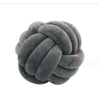 Coussin décoratif Unyqoos® tressé – coussin en peluche doux avec un rembourrage sûr et adapté aux enfants, idéal pour le canapé et le lit, 25 x 25 cm, gris foncé