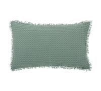 Coussin décoratif Vert Céladon nid d'abeille 30 x 50 cm - Atmosphera