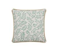 Coussin dehous compr passepoil 45 x 45 cm polycoton imprime+jute naya Sauge