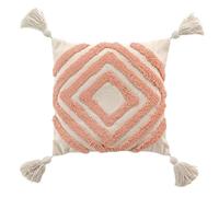 Coussin dehous. compr. pompons 40 x 40 cm coton/polyester tufte athena Marsala