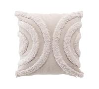Coussin dehoussable 40 x 40 cm polycoton tufte Zita Naturel