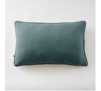 Coussin déhoussable 40 x 60 cm - Gaze de coton unie GAÏA Bleu Canard