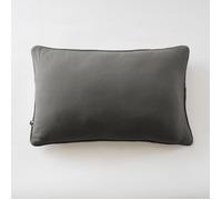 Coussin déhoussable 40 x 60 cm - Gaze de coton unie GAÏA Granit