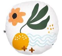 Coussin Déhoussable Ø40cm Blancs Motifs Brodés Colorés - PITCH - ALTOBUY Blanc G