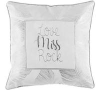 Coussin déhoussable 40x40 cm imprimé métallisé Veggy Blanc/gris Blanc, Blanc G