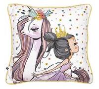 Coussin Déhoussable 40x40cm Coton Motif Licorne - PHILIAS - ALTOBUY Blanc G