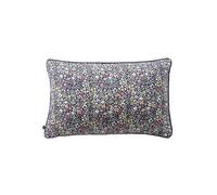 Coussin Déhoussable 40x60cm Gaze de Coton Imprimé Bleu-Violet Imprimé Fleurs - SOIZIC -