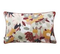 Coussin Déhoussable 40x60cm Gaze de Coton Imprimé Rose Imprimé Floral - SARAH -