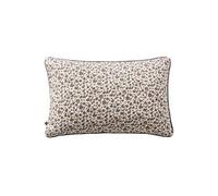 Coussin Déhoussable 40x60cm Gaze de Coton Imprimé Tâcheté Brun - SOLENE -