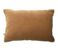 Coussin Déhoussable 40x60cm Velours de Coton Coloris Camel - HARRIS - ALTOBUY