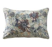 Coussin déhoussable 40x60cm velours imprimé floral coloris vert céladon - ISABEL -