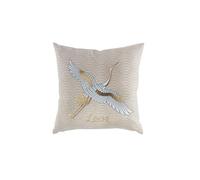 Coussin dehoussable 45 x 45 cm en coton imprimé or free bird