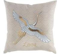 Paris Prix Coussin Déhoussable Free Bird - Beige 45x45 cm